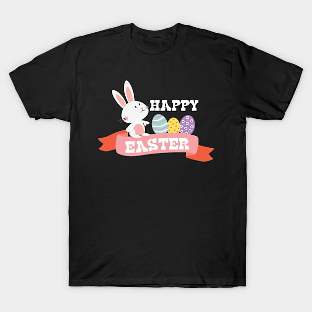 Hoppy Easter Cute Bunny Easter Eggs Gift T-Shirt by BUBLTEES